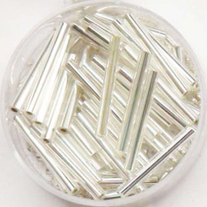 Glasstifte 15mm silber, 13g in Dose