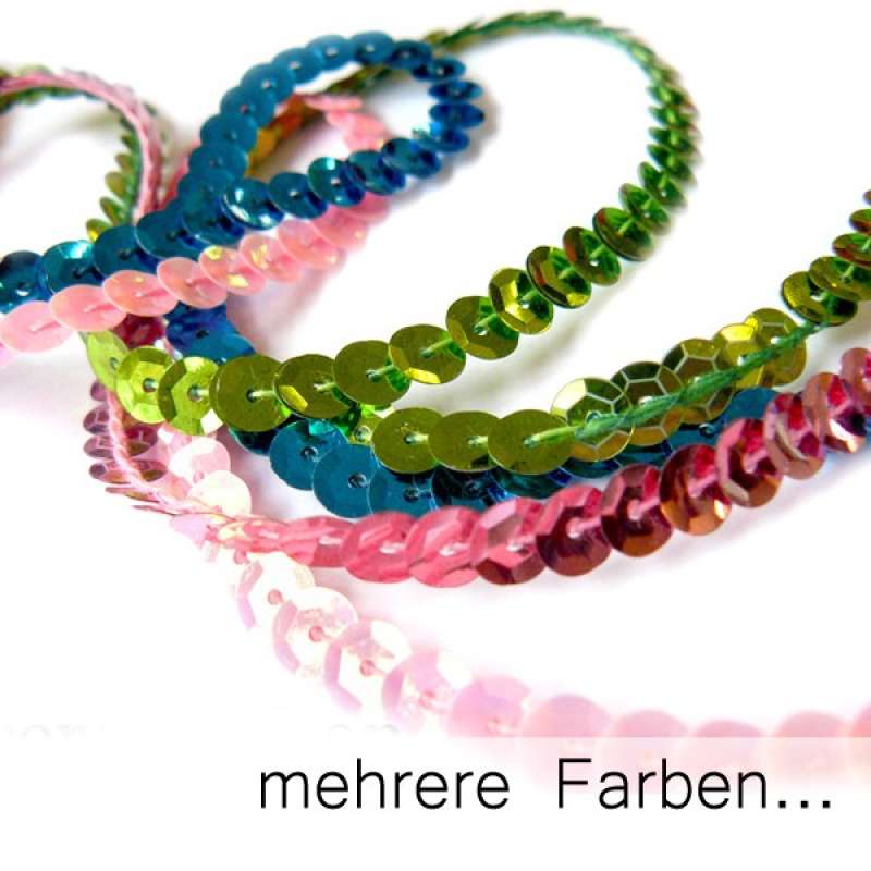 6mm Schüssel-Pailletten-Schnur einreihig