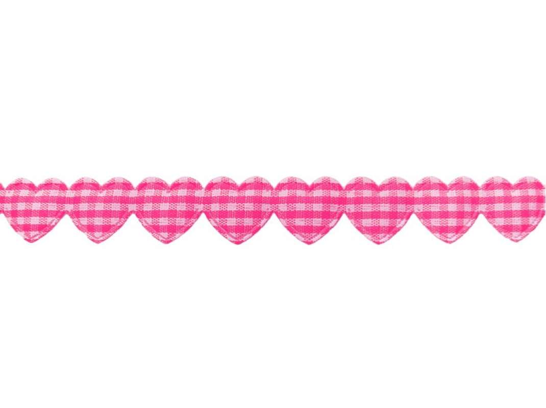Herzborte "Vichy pink