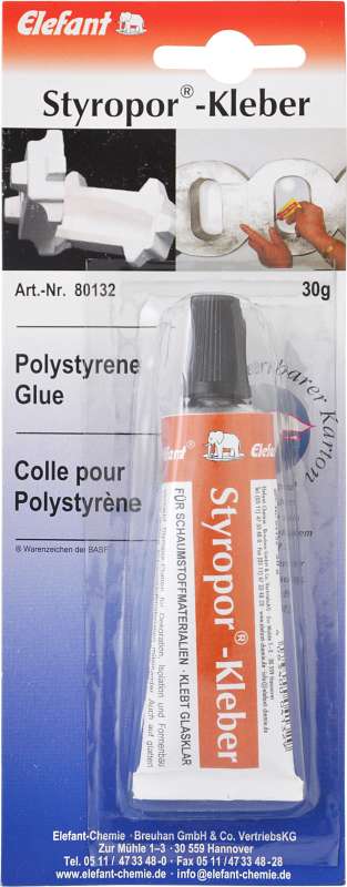 Styropor Kleber Elefant 30g in Tube 65726
