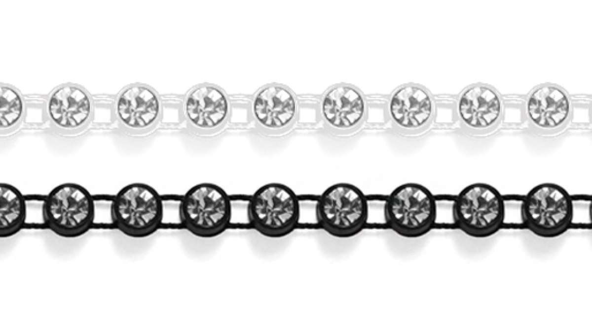Edelstrassborte mit Glassteinen SS15 details