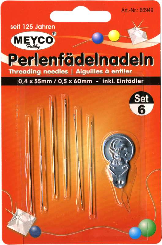 Perlenfädelnadeln im Blister 66949