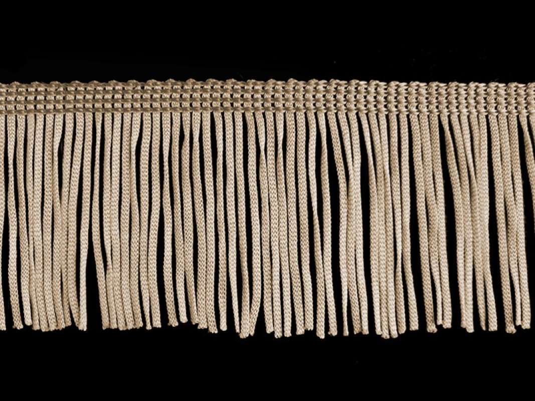 offene Kunstseiden-Franse - beige