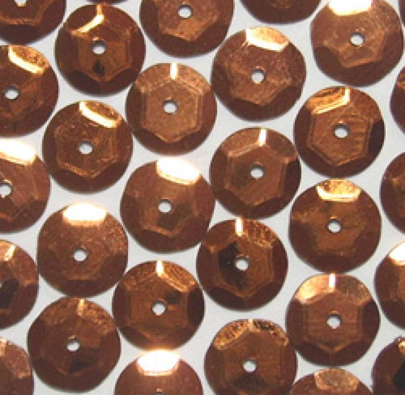Pailletten gewölbt 6mm bronze 3500 Stück in SB-Box