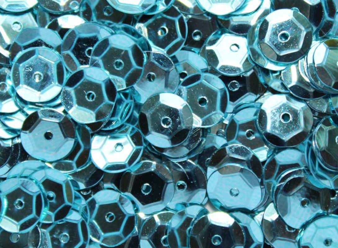 Pailletten 6mm gewölbt pazifik, 6g Dose