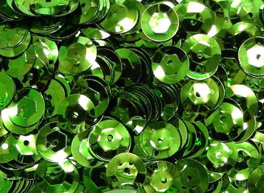Pailletten 6mm gewölbt oliv, 6g Dose