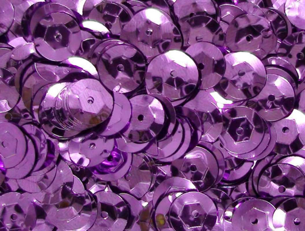 Pailletten 6mm gewölbt lila, 6g Dose