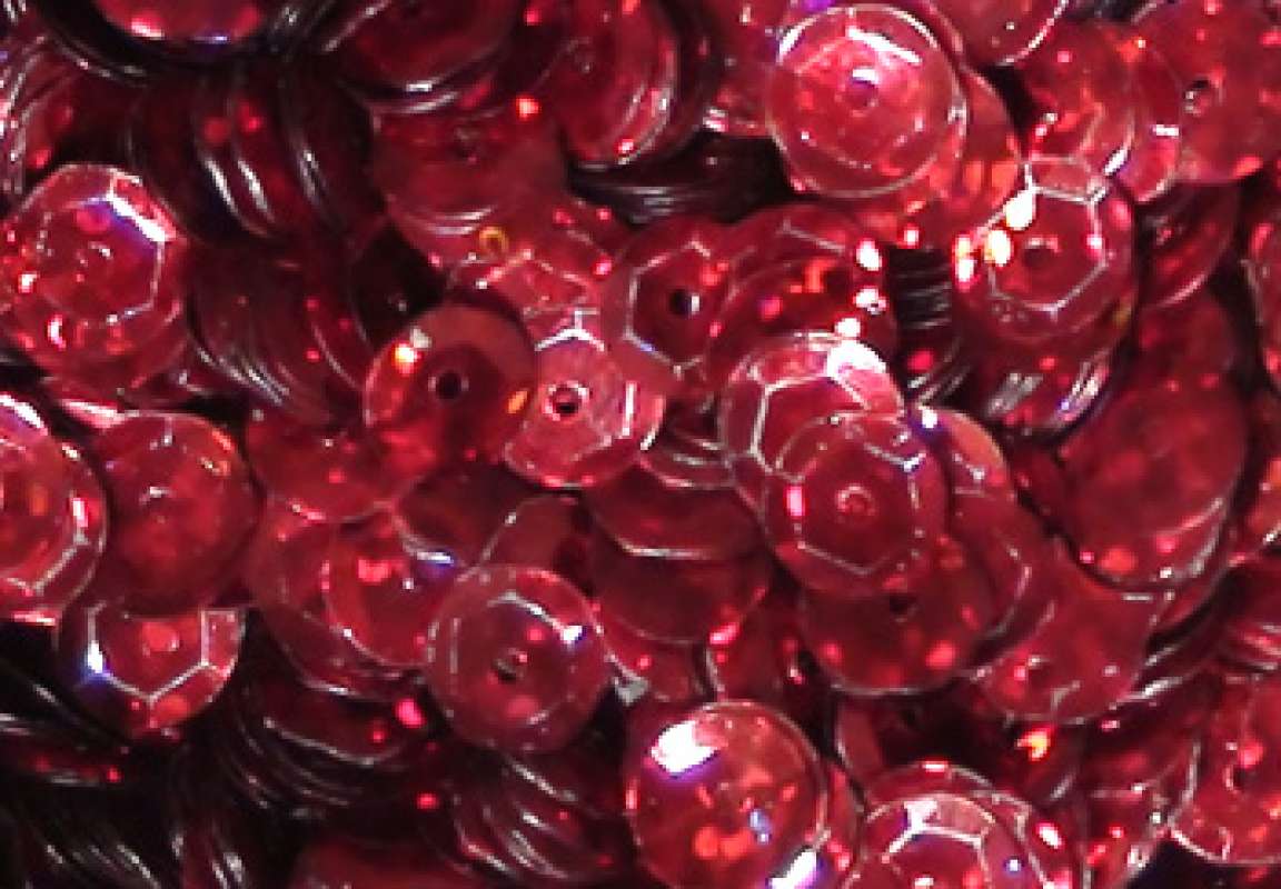 Pailletten gewölbt 6mm Hologramm kirsch 3500 Stück in SB-Box
