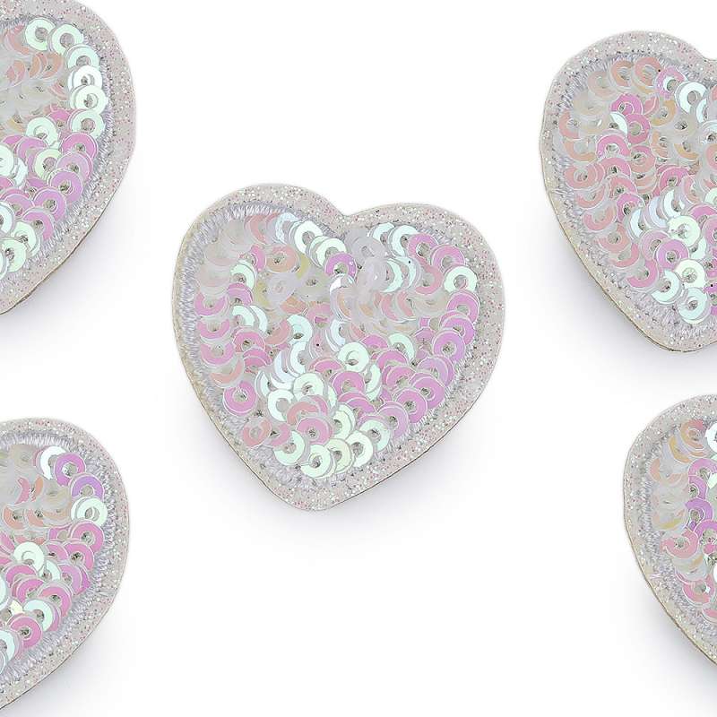 Herz 90 weiss irisierend