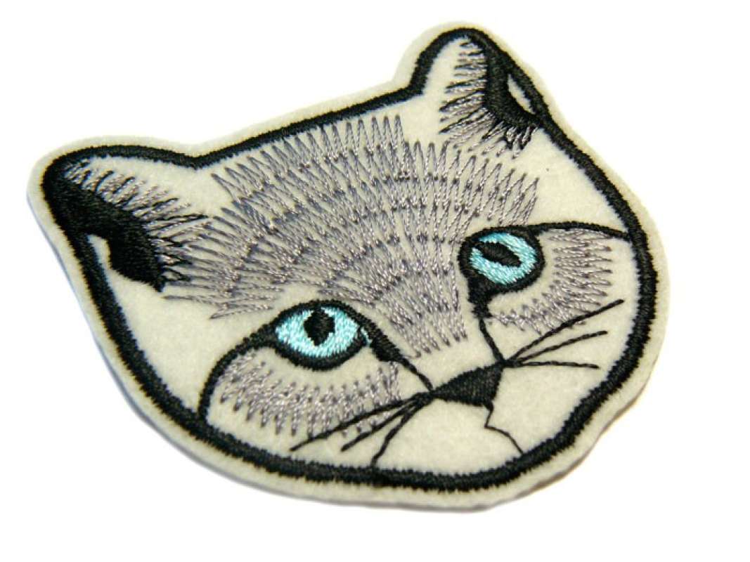 Stickmotiv Katzenkopf ca. 6,5x6,5cm
