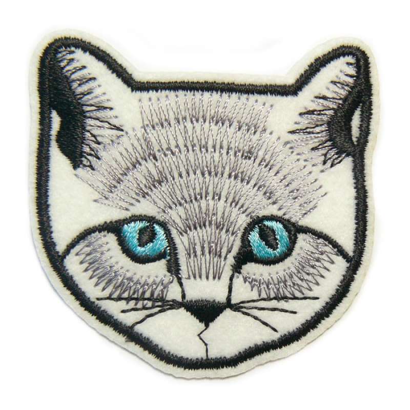 Stickmotiv Katzenkopf ca. 6,5x6,5cm