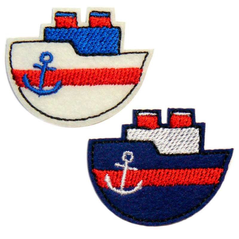 Stickmotiv "Dampfer" ca. 3,6x4,6cm