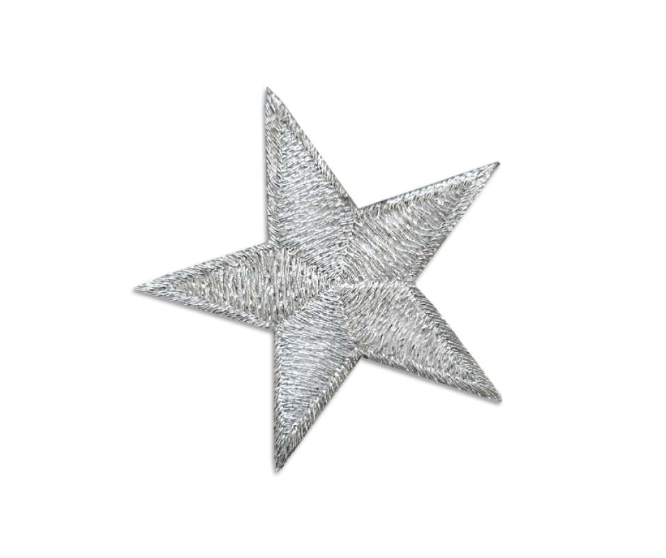 Stickmotiv Stern 4,5cm in silber