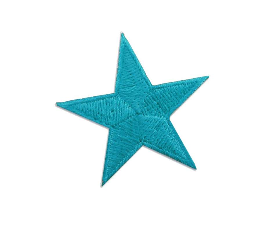 Stickmotiv Stern 4,5cm in türkis