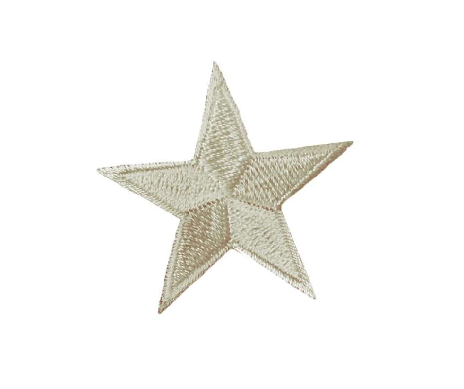 Stickmotiv Stern 4,5cm in creme beige