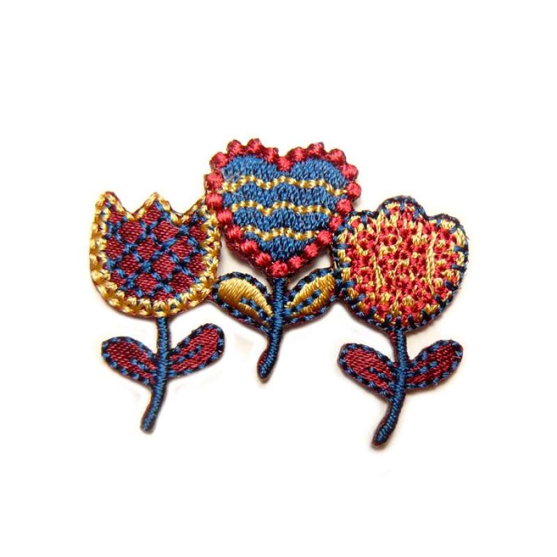 Bügelmotiv Wiesn-Blumen ca. 3x4cm