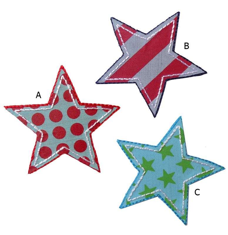 Bügelmotiv "star" ca.5,3cm