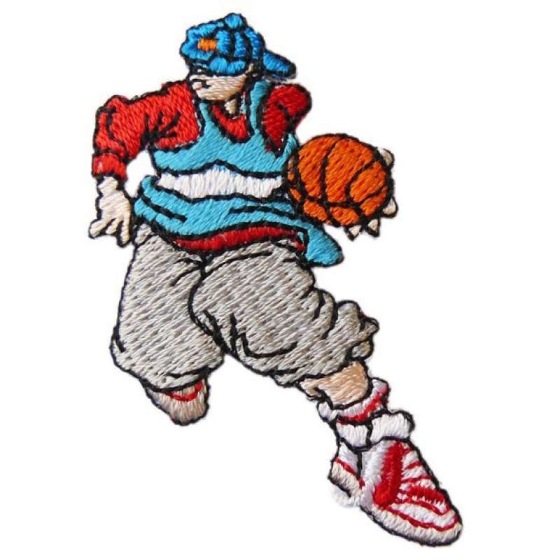 Stickmotiv "Basketballer" Applikation Motiv Bügelmotiv Jungsmotiv