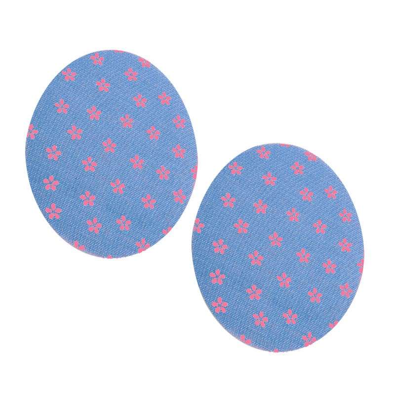 Armflicken "Blümchen" - hellblau-pink