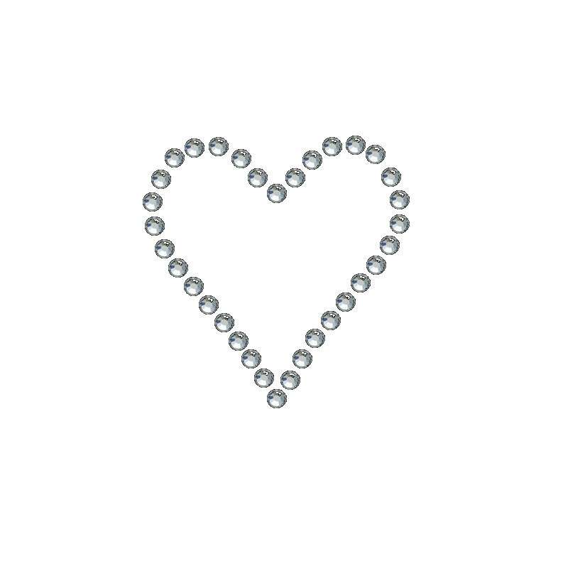Strassmotiv Herz 2,7x3cm - paillettenshop.de