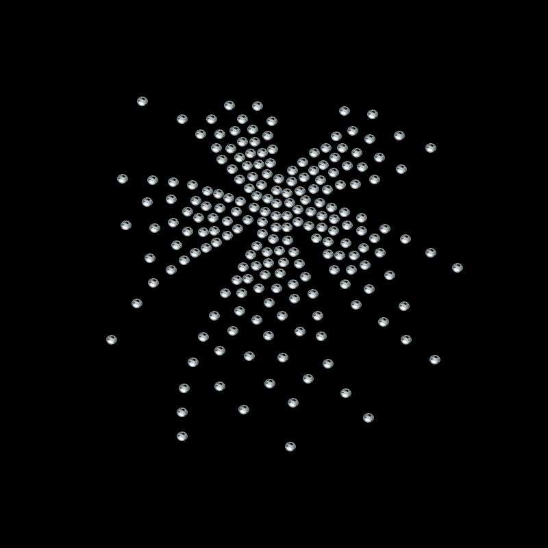 Strassmotiv Bügelmotiv Hot Fix  Feuerwerk kristall