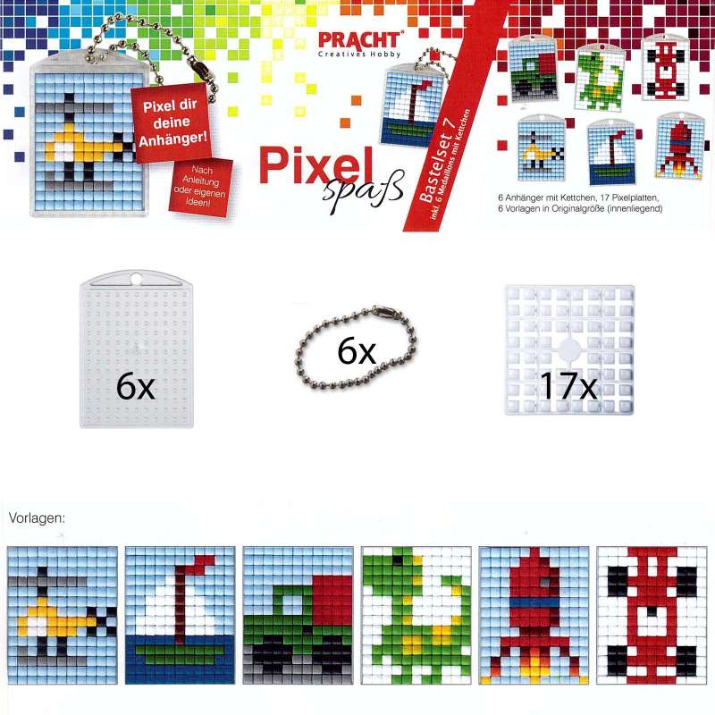 Pixel Spaß Bastel Set 7 Schlüsselanhänger 90014-63501