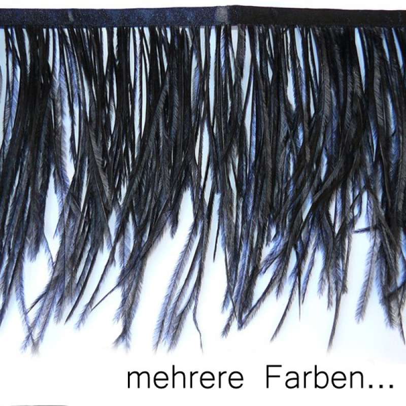 Straußenfranse ca. 15cm  paillettenshop.de