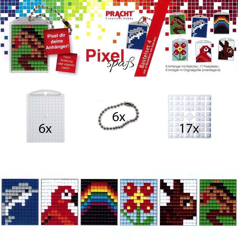 Pixel Spaß Bastel Set 4 Schlüsselanhänger 90011-63501