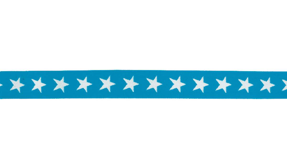 Gummiband "Sterne" - türkis