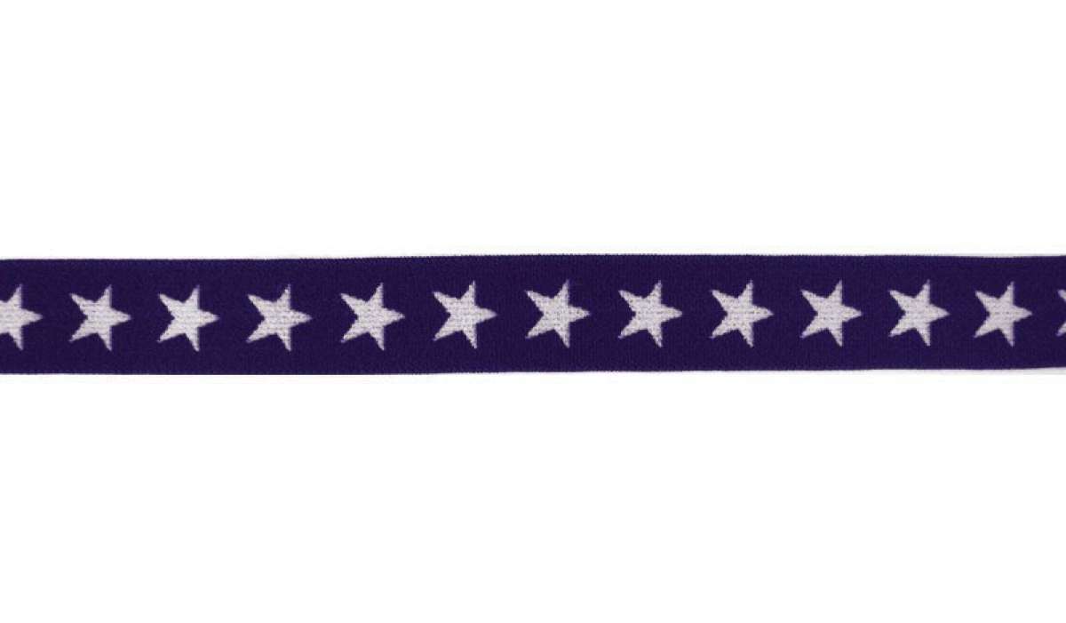Gummiband "Sterne" - lila