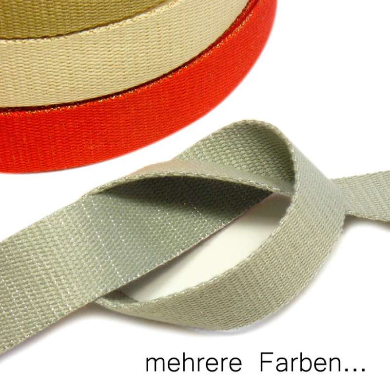 Gurtband mit Lurexfäden 30mm