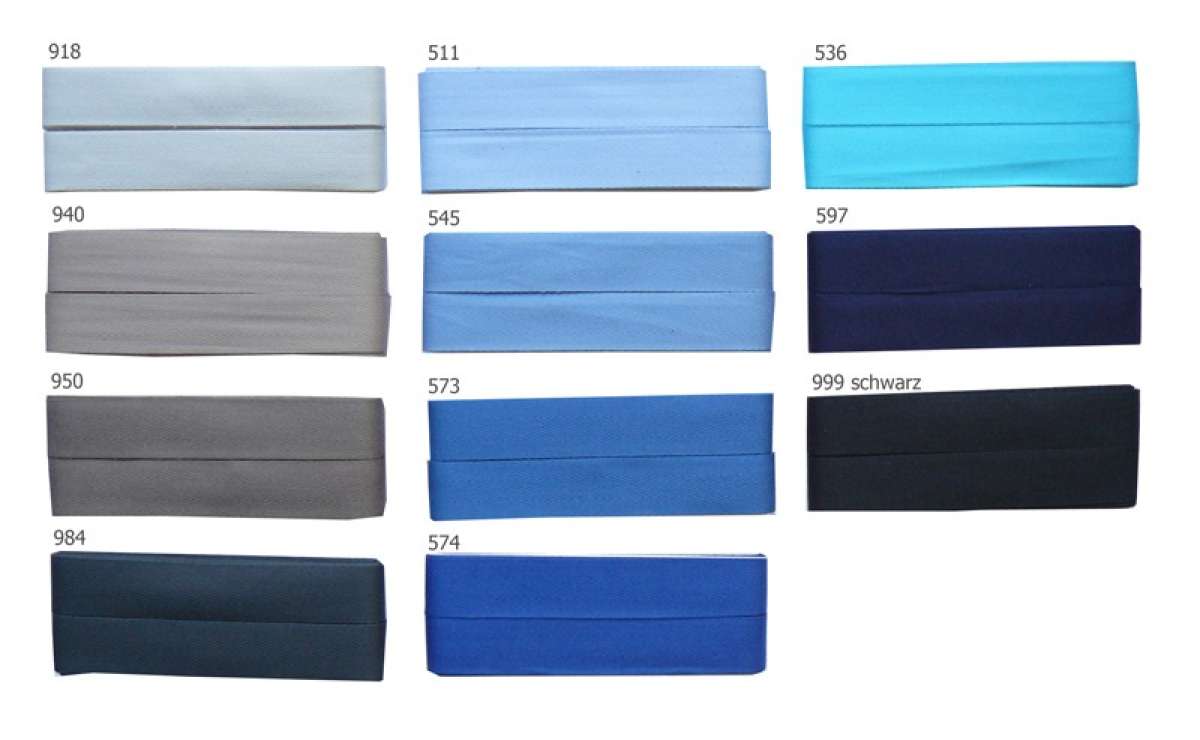 verschiedene Farben 4m Nahtband Baumwolle Köperband 20mm
