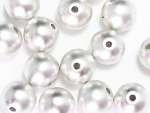 Metallic-Rundperle 6mm matt silber