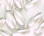 Metallic-Olive 8x4mm matt silber