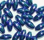 Metallic-Olive  6x3mm blau