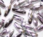 Metallic-Perle gedreht 14mm silber