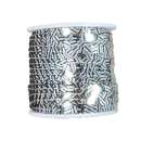 Paillettenband glatt 6mm silber-schwarz 0899-711
