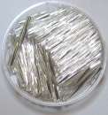 Glasstifte twisted 20mm silber