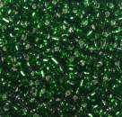 Rocailles 2,6mm mit Silbereinzug grün