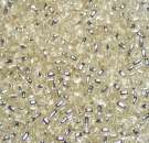 Rocailles 2mm mit Silbereinzug silber