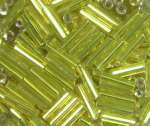 Glasstifte  7mm gelb mit Silbereinzug