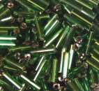 Glasstifte  7mm grün mit Silbereinzug