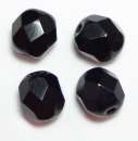Glas-Schliffperle 6mm schwarz