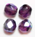 Glas-Schliffperle 6mm amethyst irisierend