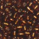 Rocailles 4mm mit Silbereinzug dunkelbraun