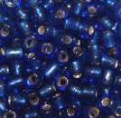 Rocailles 4mm mit Silbereinzug dunkelblau