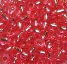 Rocailles 4mm mit Silbereinzug rose