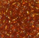 Rocailles 4mm mit Silbereinzug orange