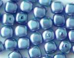 Renaissance-Würfel 4,5x5mm azurblau Wachsperlen Perlen Schmuckperlen