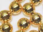Plastik Rundperlen 10mm gold